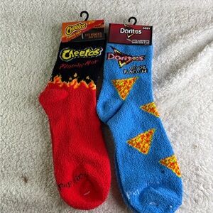 Cheetos Doritos Socks lot of 2 Novelty Crew Socks Women 5-7 NWT